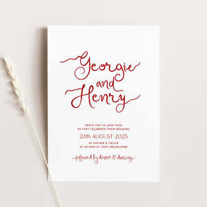 Georgie - Hand Drawn Wedding Invitation