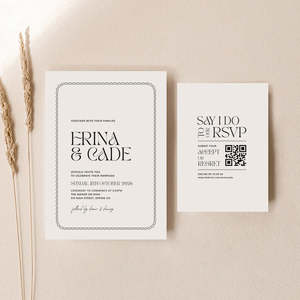 Diy Wedding Invitation Ideas: Erina - Wedding Invitation Set