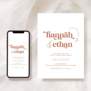 Retro Wedding Invites