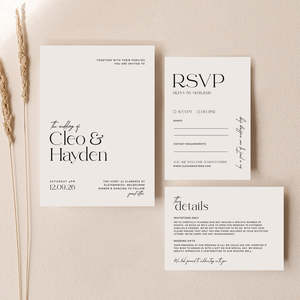 Black Friday Wedding Invitations: Simple Elegant Wedding Invitation Set
