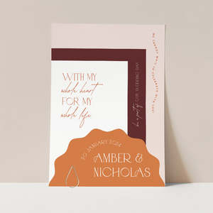 Modern Layered Wedding Invitations