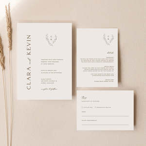 Black Friday Wedding Invitations: Minimalist Wedding Invitation Set