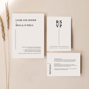 Black Friday Wedding Invitations: Elegant Wedding Invitation Set