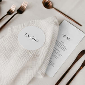 Diy Modern Wedding Invitations: Simple Elegant Wedding Menu Place Cards