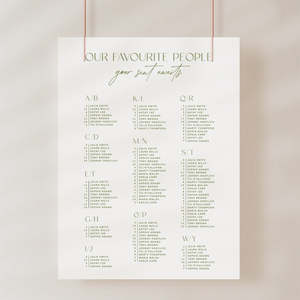 Diy Modern Wedding Invitations: Autumn Wedding Seating Chart Template