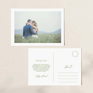 Diy Modern Wedding Invitations: Autumn Wedding Thank You Postcard