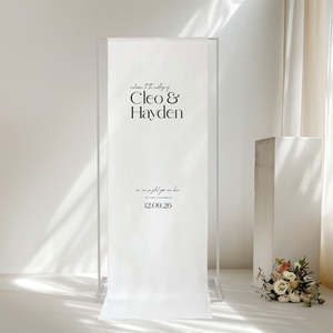 Cleo - Linen Welcome Sign