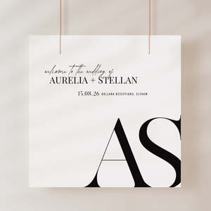 Bold Wedding Invitations Stationery: Aurelia - Wedding Welcome Sign