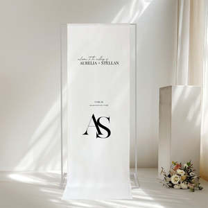 Bold Wedding Invitations Stationery: Aurelia - Linen Welcome Sign
