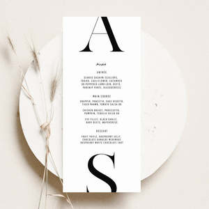 Bold Wedding Invitations Stationery: Aurelia - Wedding Menu Cards