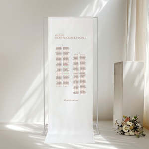Classic Wedding Invitations Stationery: Arabella - Linen Seating Chart
