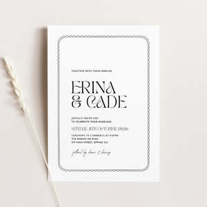 Elegant Wedding Invitations Stationery: Erina - Wedding Invitation