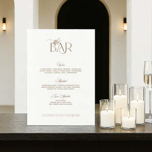 Romantic Wedding Invitations: Evora - Wedding Bar Sign