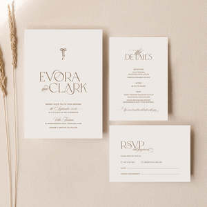 Romantic Wedding Invitations: Evora - Wedding Invitation Suite