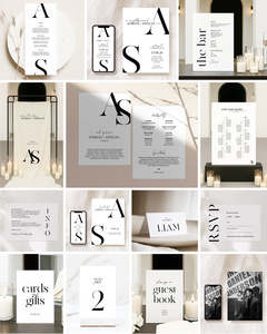 14 Bold Wedding Invitation & Signage Templates