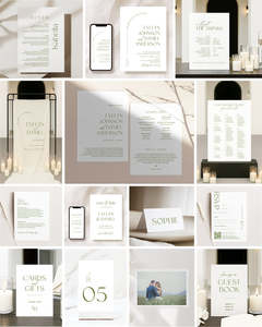 14 Minimal Wedding Invitation & Signage Templates