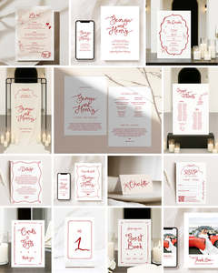 14 Hand Drawn Wedding Invitation & Signage Templates