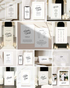 14 Elegant Wedding Invitation & Signage Templates