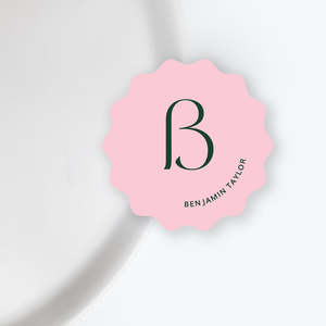 Round Place Cards for Modern Wedding