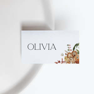 Wedding Place Cards: Rustic Wedding Place Card Template