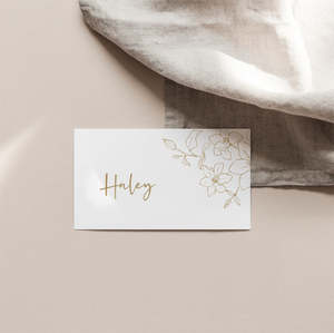 Wedding Place Cards: Floral Wedding Place Card Template