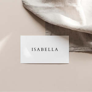 Wedding Place Cards: Black and White Wedding Place Card Template