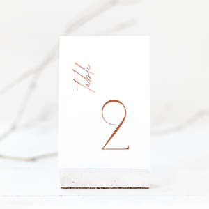 Wedding Table Number Cards: Modern Rustic Wedding Table Number Card Template