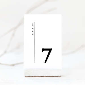 Wedding Table Number Cards: Elegant Wedding Table Number Card Template