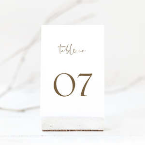 Printable Wedding Table Number Card Template