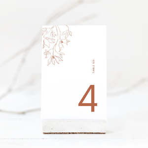 Minimal Wedding Table Number Card Template