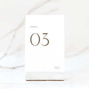 Wedding Table Number Cards: Minimalist Wedding Table Number Card Template