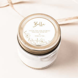 Floral Wedding Favour Tag and Sticker