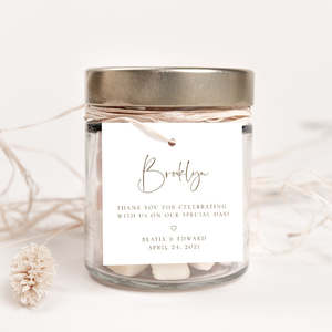 Wedding Favour Tags: Simple Wedding Favour Tag and Sticker