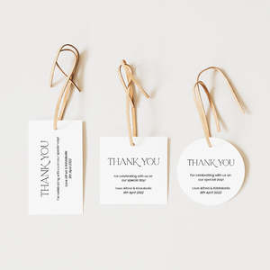 Wedding Favour Tags: Modern Wedding Favour Tag & Sticker