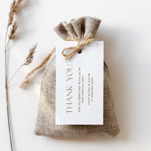 Minimalist Wedding Favour Tag & Sticker