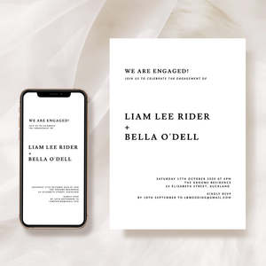 Engagement Party Invitations: Elegant Engagement Party Invitation Template