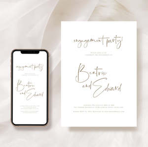 Simple Engagement Party Invitation Template