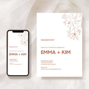 Engagement Party Invitations: Minimal Engagement Party Invitation Template
