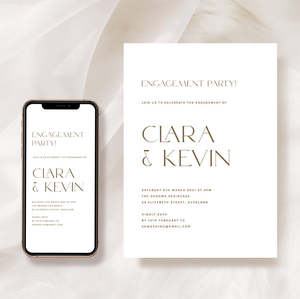 Minimalist Engagement Party Invitation Template