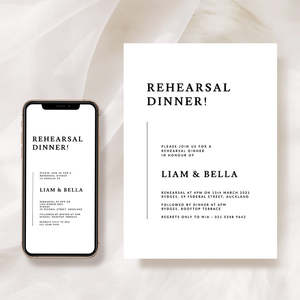 Elegant Rehearsal Dinner Invitation Template