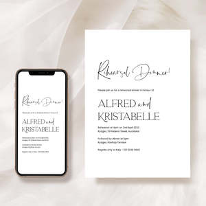 Rehearsal Dinner Invitations: Modern Rehearsal Dinner Invitation Template