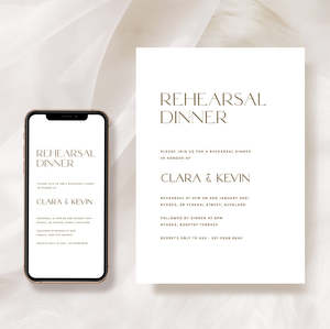 Minimalist Rehearsal Dinner Invitation Template