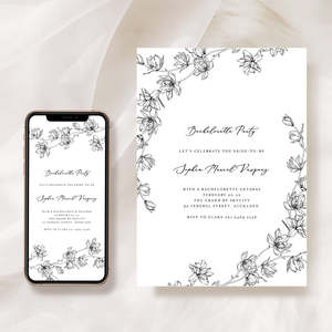 Bachelorette Party Invitations: Magnolia Flower Bachelorette Party Invitation Card