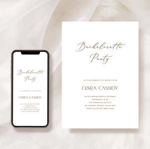 Bachelorette Party Invitations: Minimalist Bachelorette Party Invitation Card