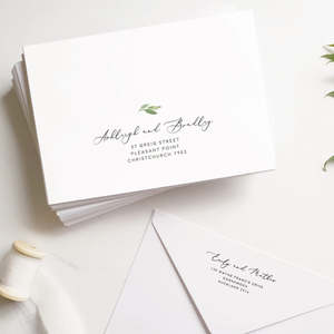 Minimal Wedding Envelope Address Template