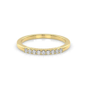 Anniversary Rings: 9ct Yellow Gold 9 Lab Diamond Band