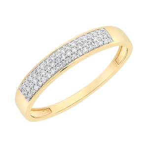 Anniversary Rings: 9ct Gold Diamond Ring