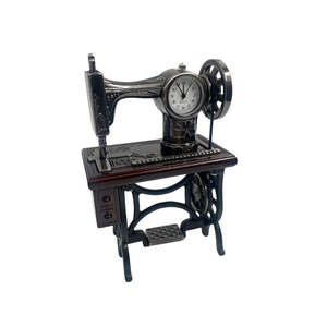 Miniature Novelty Sewing Machine Clock