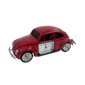 Miniature Novelty Red VW Beetle Clock