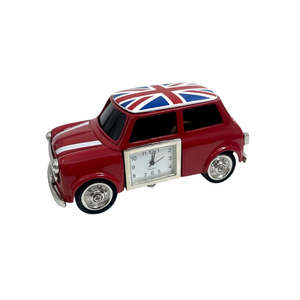 Miniature Novelty Mini Cooper Union Jack Clock